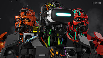 Chiptos X 3D Robot Kong Mecha Gorilla Troop Robot NFT Background HD wallpaper