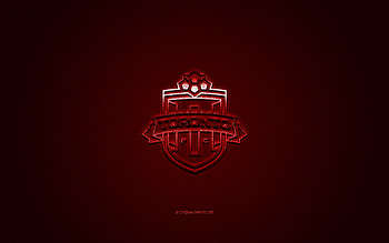 Toronto FC II, Canadian soccer club, red logo, red carbon fiber background, USL League One, soccer, Canada, Toronto FC II logo HD wallpaper