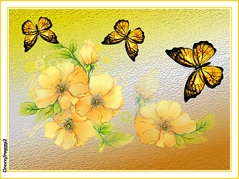 FLOWERS AND BUTTERFLIES, ART, FLOWERS, BUTTERFLIES, ABSTRACT HD wallpaper
