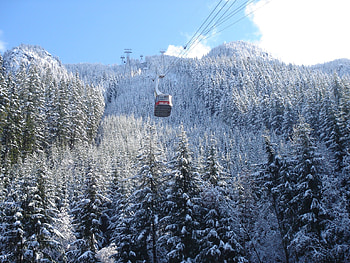 Winter, Nature, Trees, Car, Railway Carriage, Cable Car, Cableway HD wallpaper
