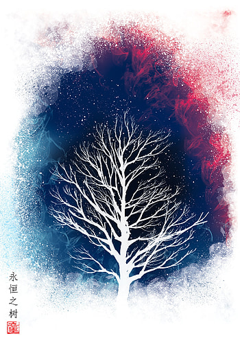 Art, Smoke, Wood, Tree, Stains, Spots, Points, Point HD phone wallpaper
