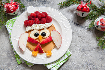Breakfast Face, face, breakfast, food, christmas, fun HD wallpaper