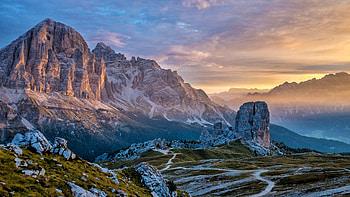 Gray Mountains , mountains, nature HD wallpaper