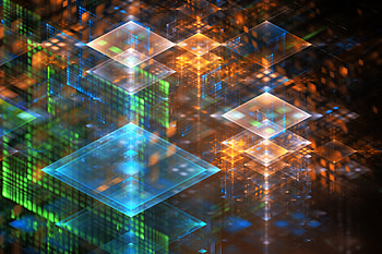 Cubes, digital art, colorful HD wallpaper