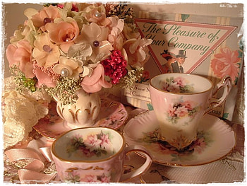 tea time, pink, tea, time, flowers, romantic, china HD wallpaper