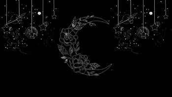 Moon and Stars. Witchy , black, Cute laptop, Witchy Aesthetic HD wallpaper