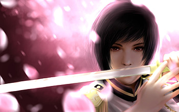 Uniformed katana guy HD wallpaper
