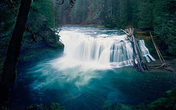 Nature, Rivers, Trees, Waterfall HD wallpaper