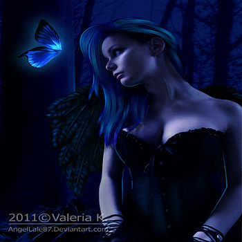 THE BUTTERFLY EFFECT, NIGHT, BUTTERFLY, WINGS, FEMALE, BLUE HD wallpaper