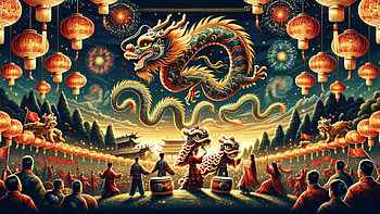 Enchanting Chinese New Year Dragon Celebration, Chinese New Year, holiday, year of the dragon HD wallpaper