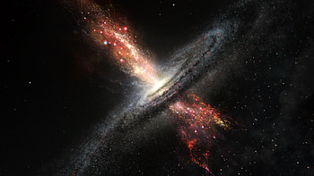 Supermassive black hole, explosion, space, astronomy HD wallpaper