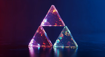 Triforce Glow: Ultra, triforce, geometric shapes, colorful HD wallpaper