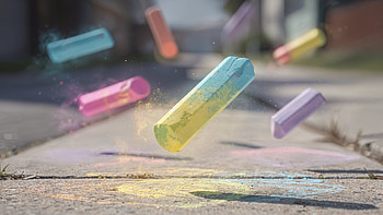 Sidewalk Chalk : Floating Pastel, Pavement HD wallpaper