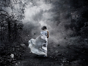 Lonesome Road, girl, road, fantasy, lonesome HD wallpaper