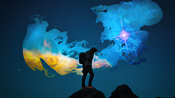 Reawaken, alone, hoodie, silhouette, artist, artwork, digital-art, deviantart HD wallpaper