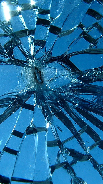 Damage Display, Blue, Glass Screen HD phone wallpaper
