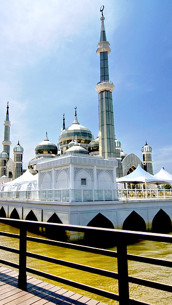 Crystal Mosque, Malaysia HD phone wallpaper