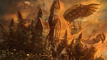Building, Fantasy HD wallpaper