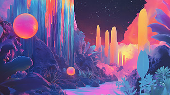 Artistic Sci-Fi Plantscape, Sci Fi, artistic, Digital Art, surreal landscape HD wallpaper