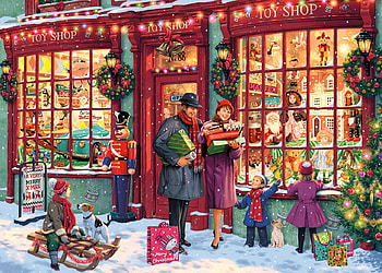 Christmas Toy Shop, Toys, sopping, shop, presents, christmas, sled, tree HD wallpaper