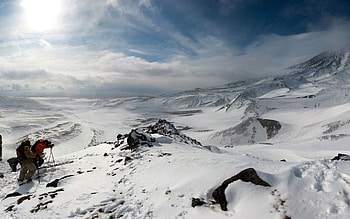 Nature, Mountains, Snow, Height, Climbing, Ascent, Conquest, Mountaineering HD wallpaper