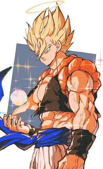 Gogeta, art, cartoon HD phone wallpaper
