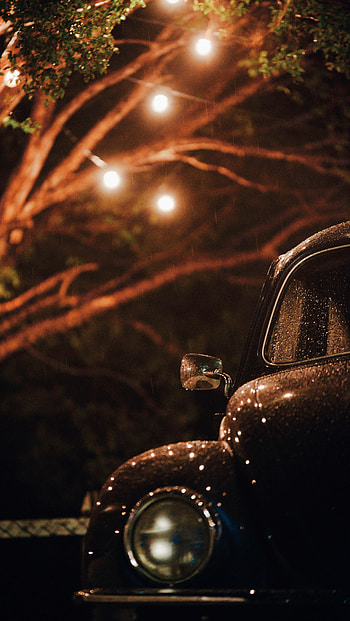 Rain, Cars, Dark, Wet, Car, Machine, Retro HD phone wallpaper