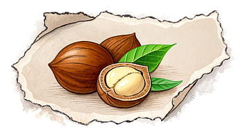 Macadamia Delight: Ultra, nut, illustration, leaf HD wallpaper