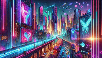 Cyberpunk Cityscape, futuristic city, neon lights, Digital Art, urban landscape, Sci Fi HD wallpaper