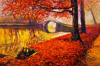 Autumn, , Painting, Watercolor, Trees HD wallpaper