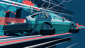 Back To The Future Car Illustration , car, artist, artwork, digital-art, behance HD wallpaper