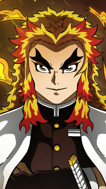 Demon Slayer, Rengoku Cartoon HD phone wallpaper