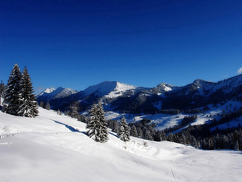 Winter, Nature, Sky, Mountains, Descent, Ate HD wallpaper