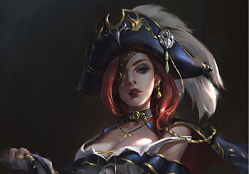 Pirate, girl warrior, Miss Fortune, League of legends, art HD wallpaper