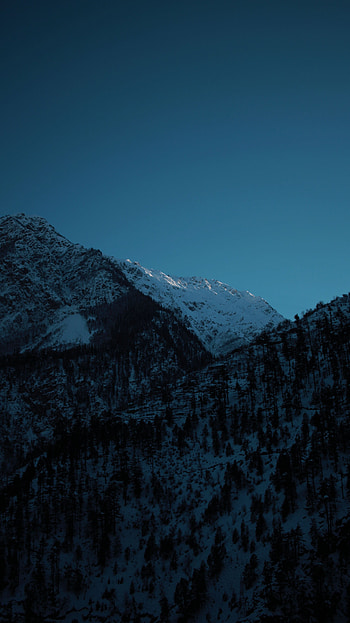 Winter, Nature, Mountains, Twilight, Snow, Dusk HD phone wallpaper