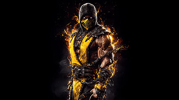 Scorpion The Fire Assassin, scorpion, mortal-kombat, games, art, artwork, digital-art, ai, video-games HD wallpaper