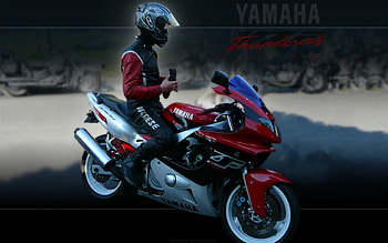 Yamaha YZF Thundercat, motorcyclist, motorcycles, sport, biker HD wallpaper
