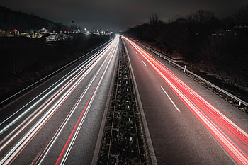 Cities, Road, Asphalt, Glow, Long-Term Exposure, Direction HD wallpaper