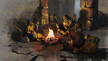 Dark and Darker Campfire, campfire, video game, Dark and Darker HD wallpaper