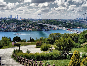 bosphorus scenery, bridge, turkey, bosphorus, istanbul HD wallpaper