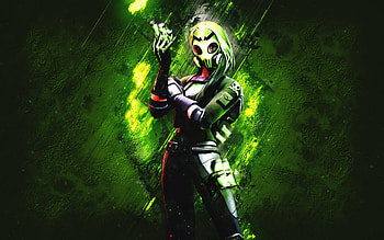 Fortnite Toxin Mask Skin, Fortnite, main characters, green stone background, Toxin Mask, Fortnite skins, Toxin Mask Skin, Toxin Mask Fortnite, Fortnite characters HD wallpaper