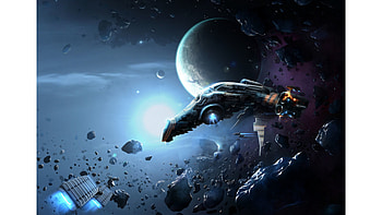 Sci Fi Asteroid HD wallpaper