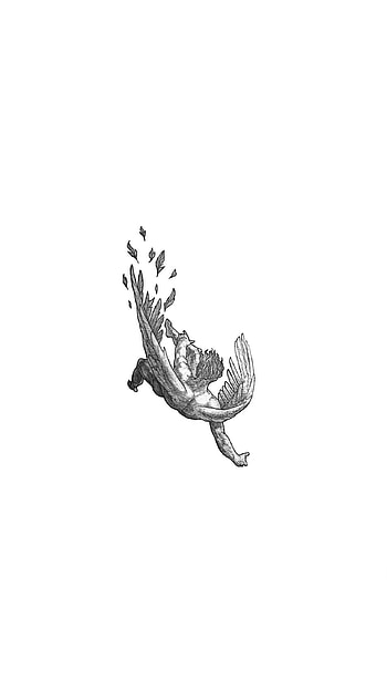 Icarus, art, drawing HD phone wallpaper