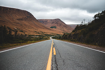 Nature, Sky, Mountains, Road, Markup HD wallpaper