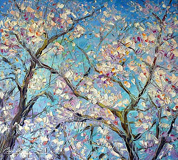Кравчук Влад, Яблоня, art, painting, tree, flower HD wallpaper
