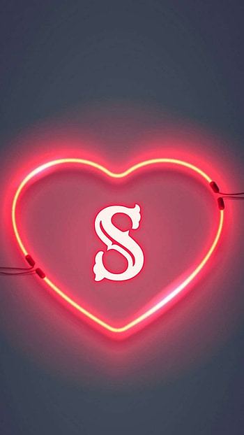 S Name Letter, Beautiful, Red Heart HD phone wallpaper