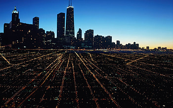 Cities, Night, City, Chicago, City Light, Light Of The City HD wallpaper