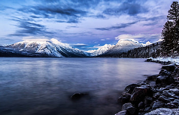 Lake, nature, water, mountain HD wallpaper