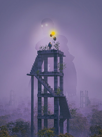 Art, Loneliness, Tower, Lonely, Alone HD phone wallpaper