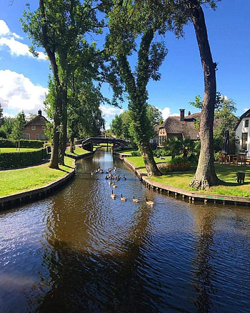 Giethoorn Netherlands, sky, sunlight HD phone wallpaper